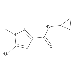 5-amino-N-cyclopropyl-1-methyl-1H-pyrazole-3-carboxamide Structure