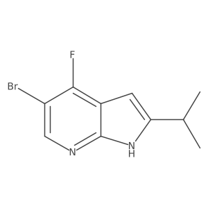 5-Bromo-4-fluoro-2-isopropyl-1H-pyrrolo[2,3-b]pyridine结构式