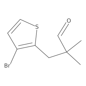 3-(3-Bromothiophen-2-yl)-2,2-dimethylpropanal结构式