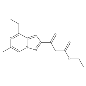 Ethyl 3-(4-ethyl-6-methylpyrazolo[1,5-a]pyrazin-2-yl)-3-oxopropanoate结构式