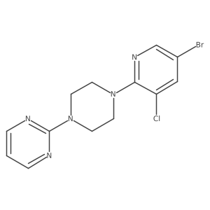 2-[4-(5-Bromo-3-chloropyridin-2-yl)piperazin-1-yl]pyrimidine Structure