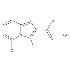 3,5-Dichloroimidazo[1,2-a]pyridine-2-carboxylic acid monohydrate结构式