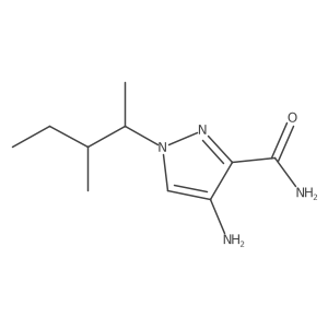 4-amino-1-(3-methylpentan-2-yl)-1H-pyrazole-3-carboxamide结构式