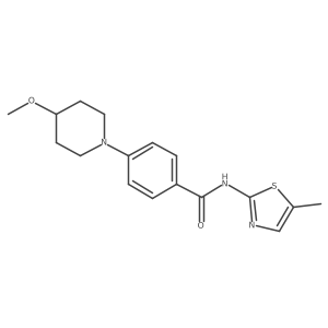 4-(4-methoxypiperidin-1-yl)-N-(5-methylthiazol-2-yl)benzamide Structure