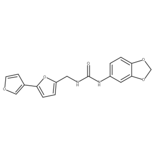 1-(2H-1,3-benzodioxol-5-yl)-3-({[2,3'-bifuran]-5-yl}methyl)urea Structure