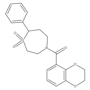 4-(2,3-Dihydro-1,4-benzodioxine-5-carbonyl)-7-phenyl-1lambda6,4-thiazepane-1,1-dione Structure