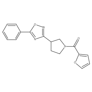 Furan-2-yl(3-(5-phenyl-1,2,4-oxadiazol-3-yl)pyrrolidin-1-yl)methanone Structure