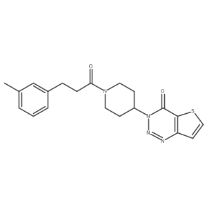 3-(1-(3-(m-tolyl)propanoyl)piperidin-4-yl)thieno[3,2-d][1,2,3]triazin-4(3H)-one结构式