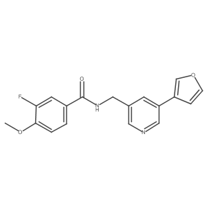 3-fluoro-N-((5-(furan-3-yl)pyridin-3-yl)methyl)-4-methoxybenzamide Structure