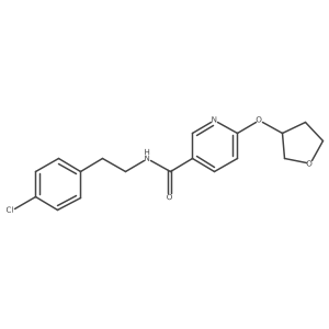 N-(4-chlorophenethyl)-6-((tetrahydrofuran-3-yl)oxy)nicotinamide结构式