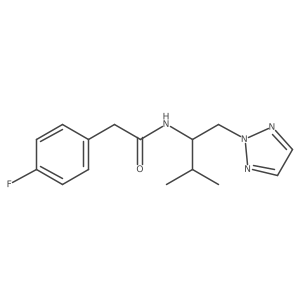 2-(4-fluorophenyl)-N-(3-methyl-1-(2H-1,2,3-triazol-2-yl)butan-2-yl)acetamide Structure