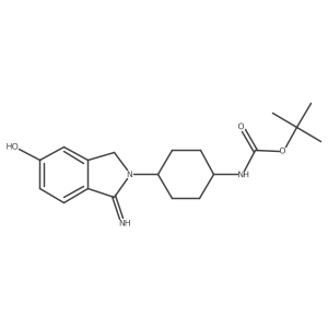 tert-Butyl(4-(5-hydroxy-1-iminoisoindolin-2-yl)cyclohexyl)carbamate结构式
