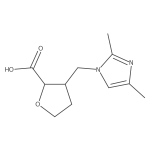 (2R,3S)-3-[(2,4-Dimethyl-1H-imidazol-1-yl)methyl]oxolane-2-carboxylic acid结构式