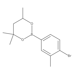 2-(4-Bromo-3-methylphenyl)-4,4,6-trimethyl-1,3,2-dioxaborinane结构式