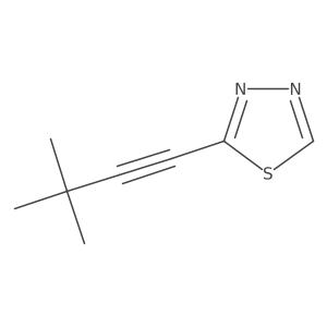 2-(3,3-Dimethylbut-1-yn-1-yl)-1,3,4-thiadiazole Structure