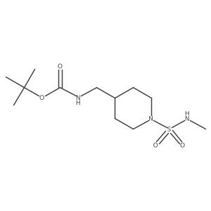 Tert-butyl [[1-(n-methylsulfamoyl)piperidin-4-yl]methyl]carbamate结构式