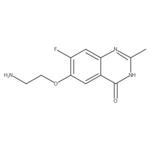 6-(2-Aminoethoxy)-7-fluoro-2-methyl-3,4-dihydroquinazolin-4-one结构式