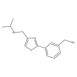 [3-(4-{[(Propan-2-yl)amino]methyl}-1,3-thiazol-2-yl)phenyl]methanamine Structure