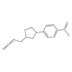 2-(Azidomethyl)-4-(4-nitrophenyl)oxolane结构式