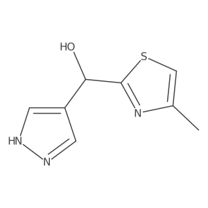 (4-methyl-1,3-thiazol-2-yl)(1H-pyrazol-4-yl)methanol结构式
