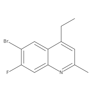 6-Bromo-4-ethyl-7-fluoro-2-methylquinoline Structure