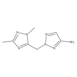 2-[(dimethyl-1H-1,2,4-triazol-5-yl)methyl]-2H-1,2,3-triazol-4-amine结构式