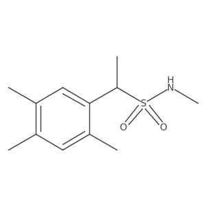 N-methyl-1-(2,4,5-trimethylphenyl)ethane-1-sulfonamide结构式