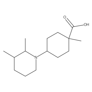 4-(2,3-Dimethylpiperidin-1-yl)-1-methylcyclohexane-1-carboxylic acid结构式