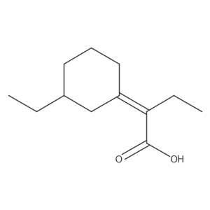 2-[(1Z)-3-ethylcyclohexylidene]butanoic acid结构式