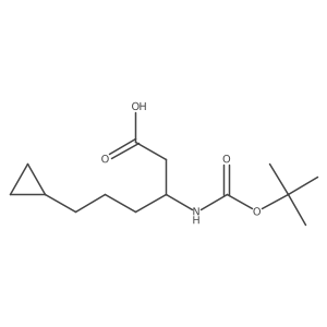3-{[(Tert-butoxy)carbonyl]amino}-6-cyclopropylhexanoic acid结构式