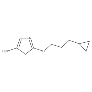 2-(3-Cyclopropylpropoxy)-1,3-thiazol-5-amine结构式