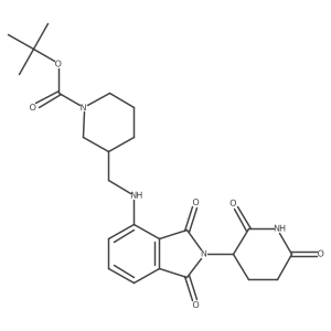 tert-butyl 3-({[2-(2,6-dioxopiperidin-3-yl)-1,3-dioxo-2,3-dihydro-1H-isoindol-4-yl]amino}methyl)piperidine-1-carboxylate Structure