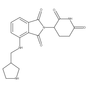 2-(2,6-dioxopiperidin-3-yl)-4-{[(pyrrolidin-3-yl)methyl]amino}-2,3-dihydro-1H-isoindole-1,3-dione Structure