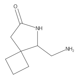5-(Aminomethyl)-6-azaspiro[3.4]octan-7-one结构式