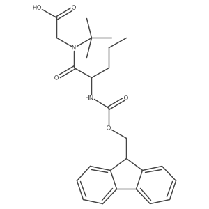 2-[(2S)-N-tert-butyl-2-({[(9H-fluoren-9-yl)methoxy]carbonyl}amino)pentanamido]acetic acid Structure