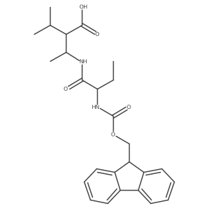 3-[(2S)-2-({[(9H-fluoren-9-yl)methoxy]carbonyl}amino)butanamido]-2-(propan-2-yl)butanoic acid Structure