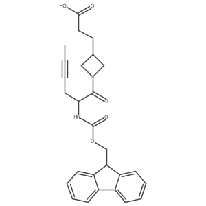 3-{1-[2-({[(9H-fluoren-9-yl)methoxy]carbonyl}amino)hex-4-ynoyl]azetidin-3-yl}propanoic acid结构式