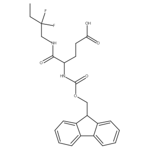 4-[(2,2-difluorobutyl)carbamoyl]-4-({[(9H-fluoren-9-yl)methoxy]carbonyl}amino)butanoic acid Structure