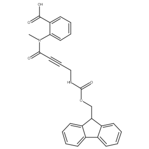 2-[4-({[(9H-fluoren-9-yl)methoxy]carbonyl}amino)-N-methylbut-2-ynamido]benzoic acid结构式