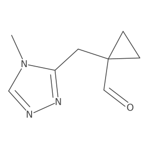 1-[(4-methyl-4H-1,2,4-triazol-3-yl)methyl]cyclopropane-1-carbaldehyde结构式