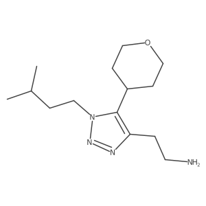 2-[1-(3-methylbutyl)-5-(oxan-4-yl)-1H-1,2,3-triazol-4-yl]ethan-1-amine结构式