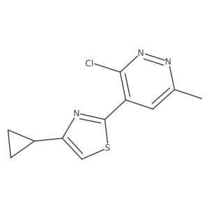 3-Chloro-4-(4-cyclopropyl-1,3-thiazol-2-yl)-6-methylpyridazine结构式