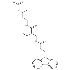 5-[3-({[(9H-fluoren-9-yl)methoxy]carbonyl}amino)-2-methoxypropanamido]-3-methylpentanoic acid Structure