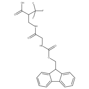 2-{[2-({[(9H-fluoren-9-yl)methoxy]carbonyl}amino)acetamido]methyl}-3,3,3-trifluoropropanoic acid结构式