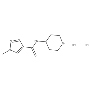 1-methyl-N-(piperidin-4-yl)-1H-pyrazole-4-carboxamide dihydrochloride Structure