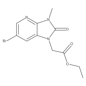 Ethyl 6-bromo-2,3-dihydro-3-methyl-2-oxo-1H-imidazo[4,5-b]pyridine-1-acetate Structure