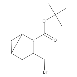 tert-Butyl (1R,3R,5R)-3-(bromomethyl)-2-azabicyclo[3.1.0]hexane-2-carboxylate结构式