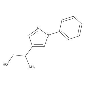(2S)-2-amino-2-(1-phenyl-1H-pyrazol-4-yl)ethan-1-ol结构式