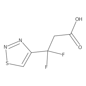3,3-Difluoro-3-(1,2,3-thiadiazol-4-yl)propanoic acid Structure