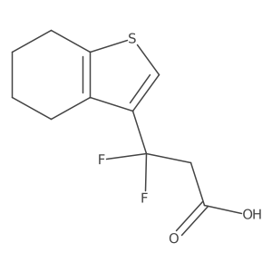 3,3-Difluoro-3-(4,5,6,7-tetrahydro-1-benzothiophen-3-yl)propanoic acid Structure